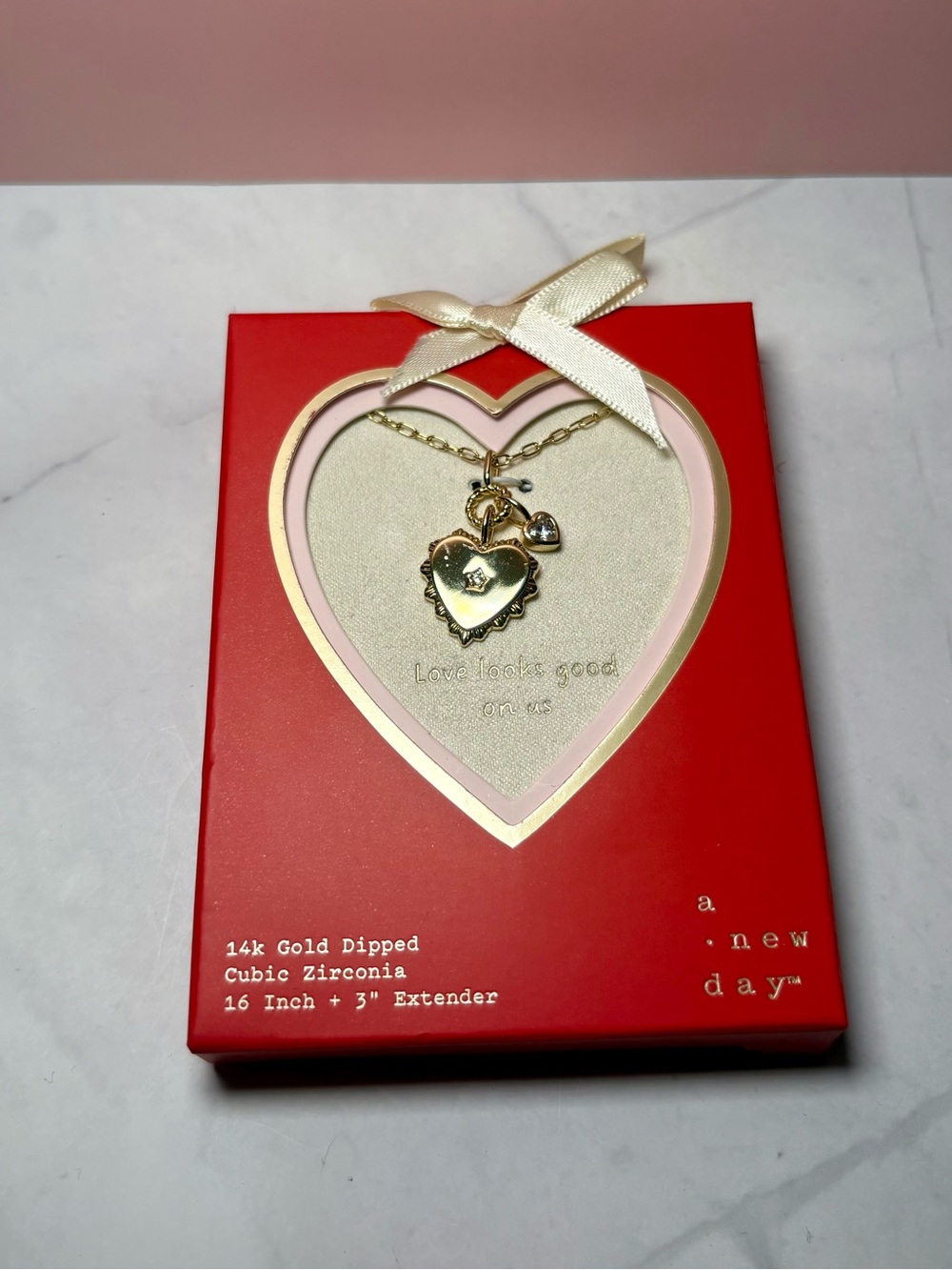 💛 14k Gold Dipped Heart Pendant Necklace